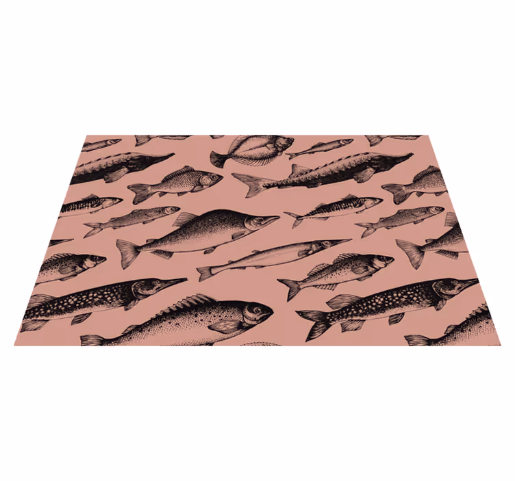 Originele placemat met vispatroon kunst - TenStickers