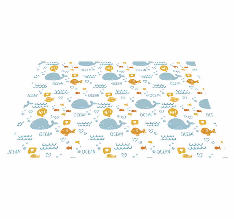 Zeewezens kinder placemat - TenStickers