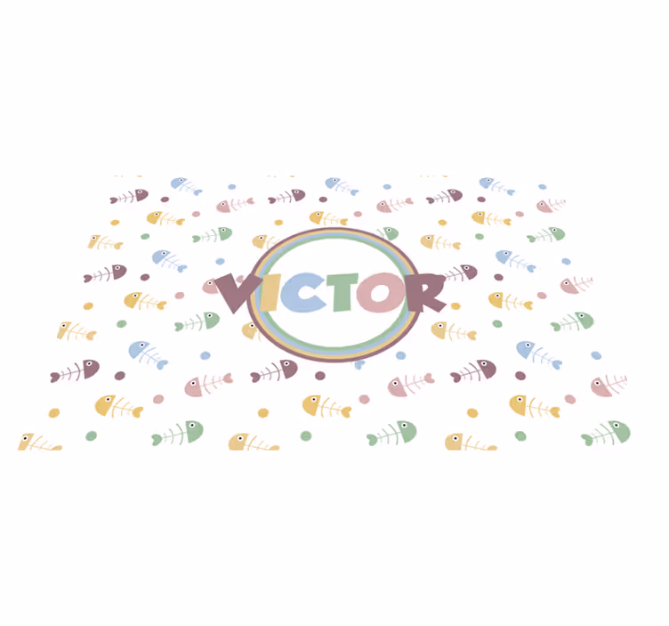 Kinder placemat vrolijke vissen concept - TenStickers