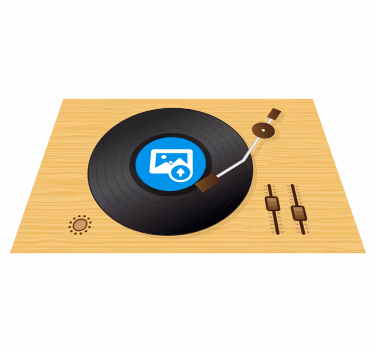 Originele placemat vinyl platen artwork - TenStickers