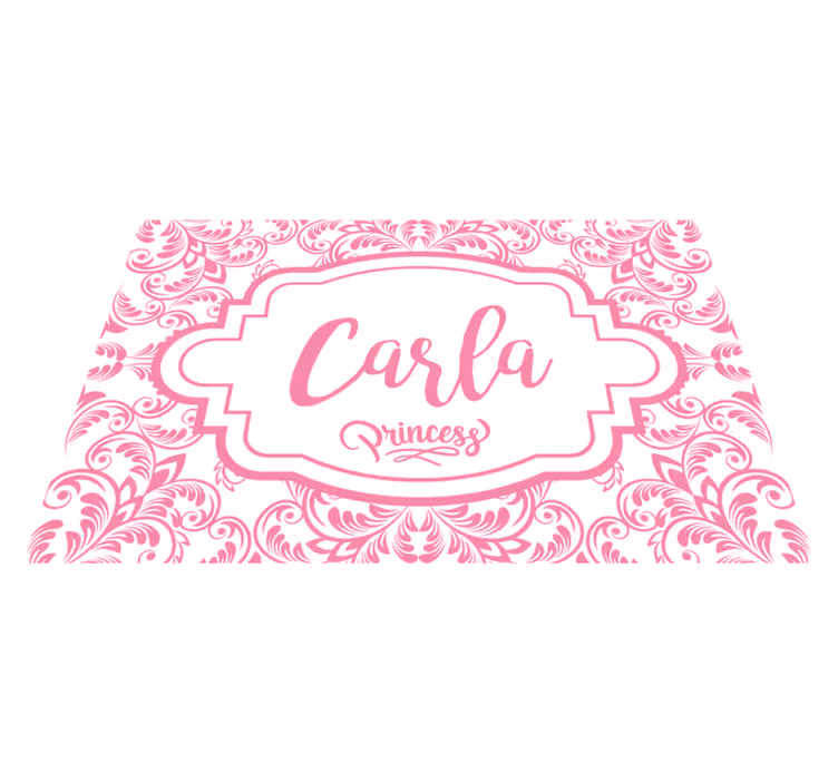 Placemat met naam Aanpasbare naam voor prinses - TenStickers