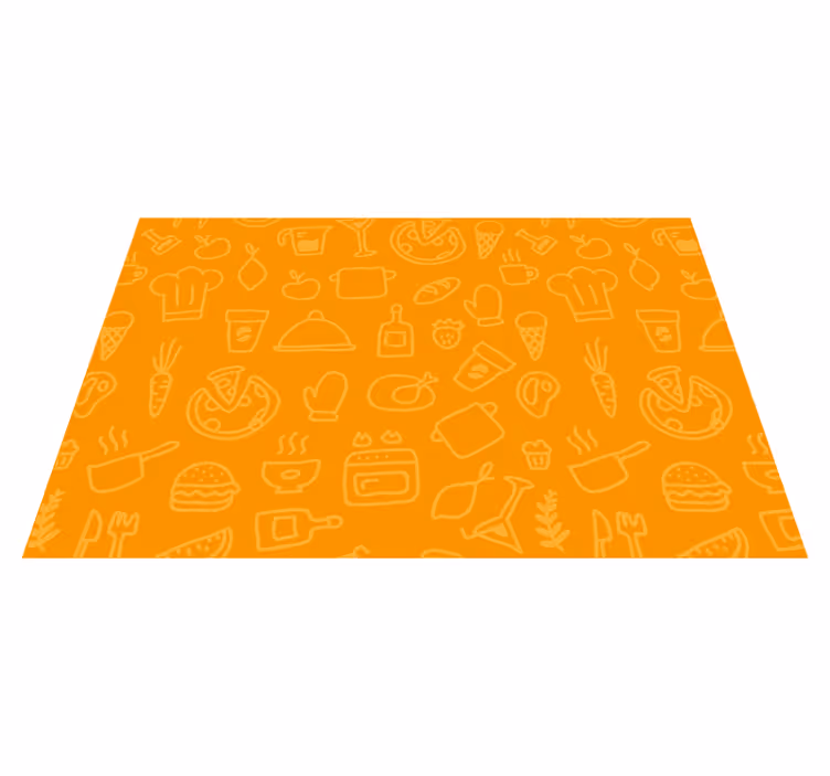 Originele placemat met keukeniconen patroon - TenStickers