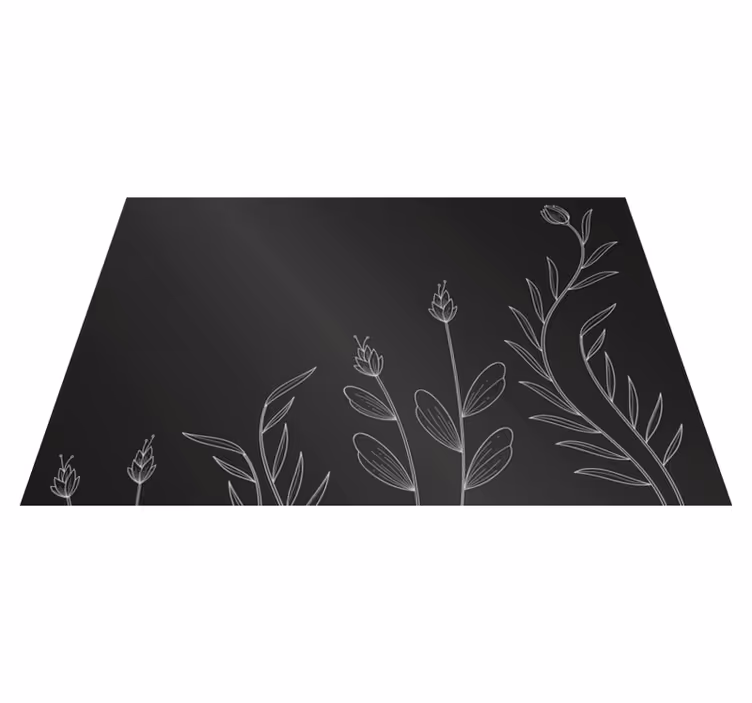 Achtergrond met elegante planten placemats - TenStickers
