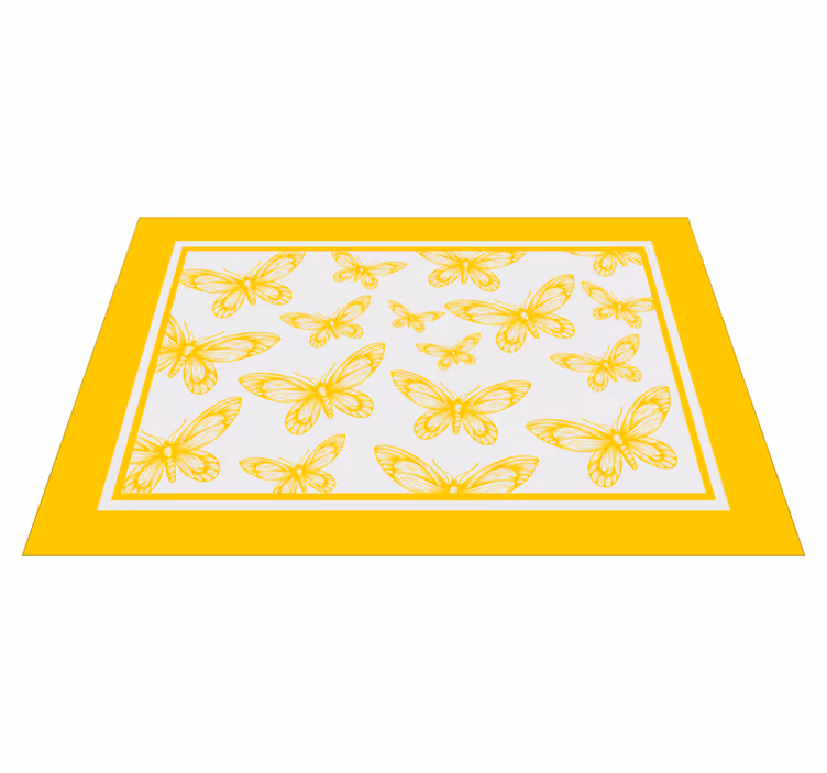 Moderne placemat met vlinderpatroonlaag - TenStickers