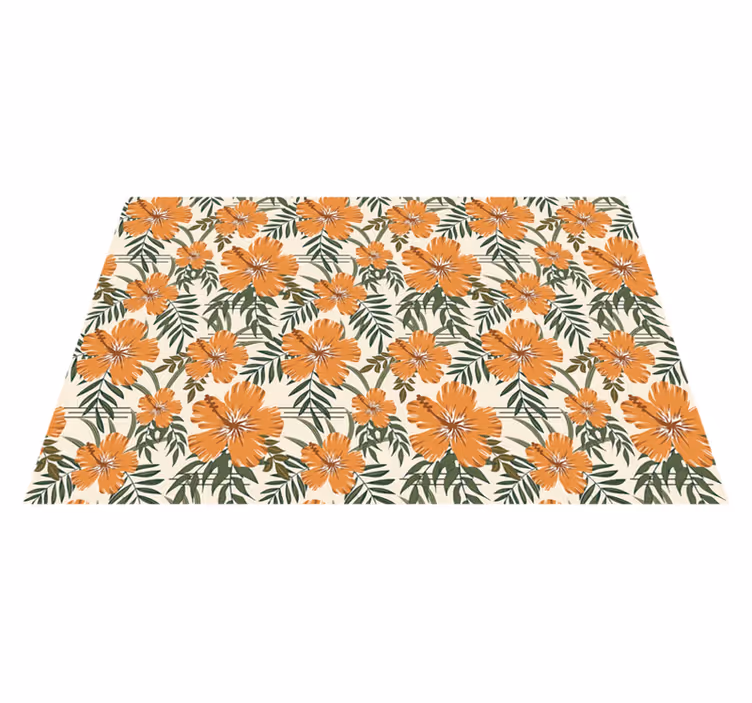 Originele placemat tropisch bloemenpatroon - TenStickers