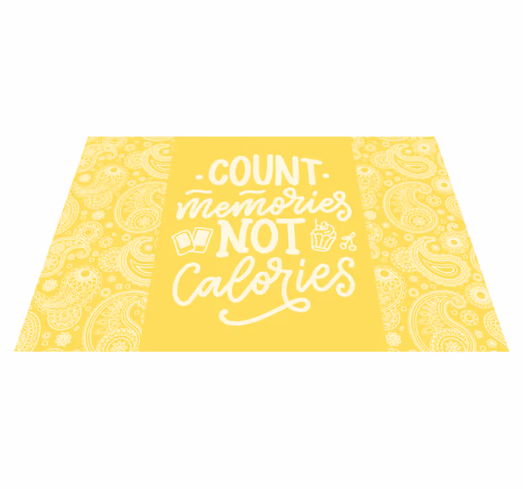 Placemat met tekst count memories concept - TenStickers