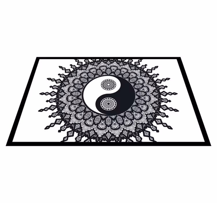 Placemat yin yang mandala patroon - TenStickers