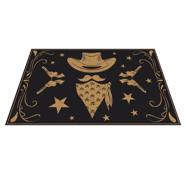 Originele placemat met cowboythema elementen - TenStickers