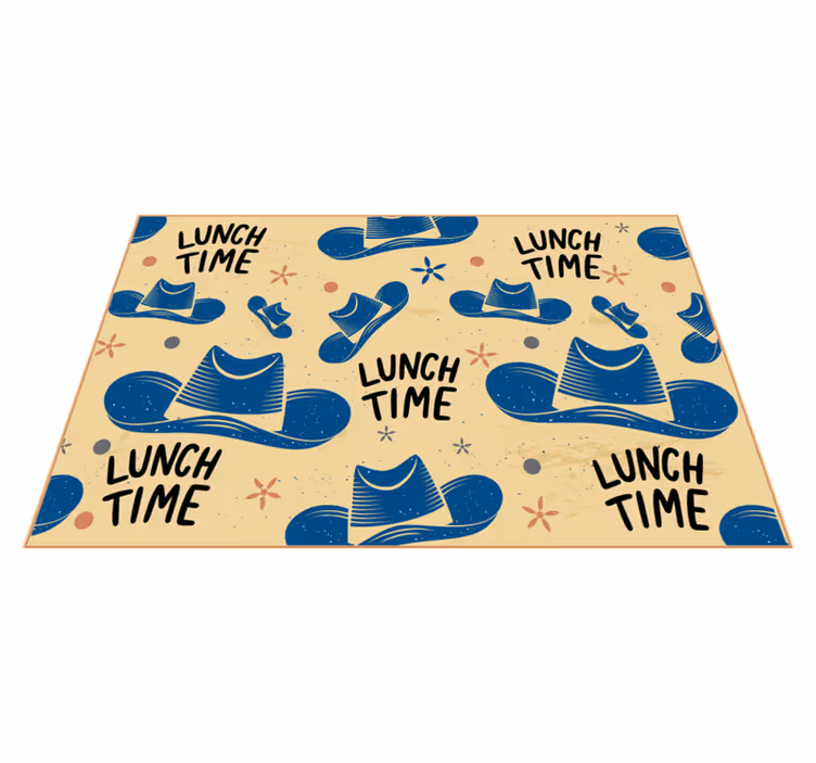 Originele placemat lunch time hoeden - TenStickers