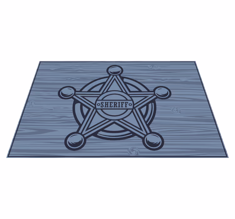 Placemat met naam sheriffster embleem - TenStickers