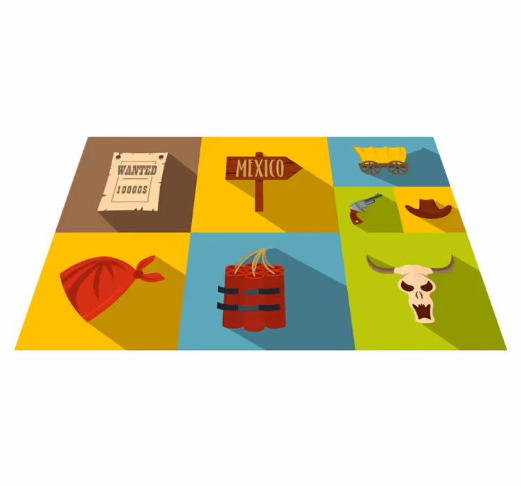 Originele placemat wanted mexicaans thema - TenStickers