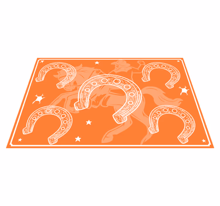 Originele placemat met oranje hoefijzerpatroon - TenStickers