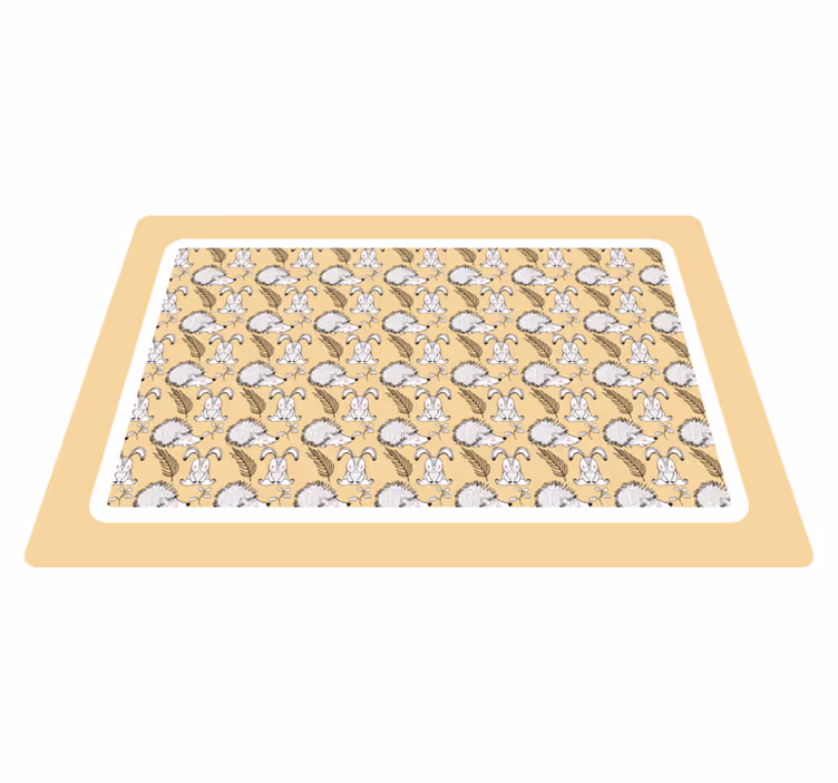 Kinder placemat schattige cartoon figuren - TenStickers