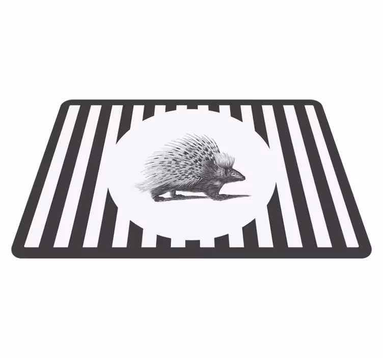 Originele placemat met stekelvarken silhouet ontwerp - TenStickers