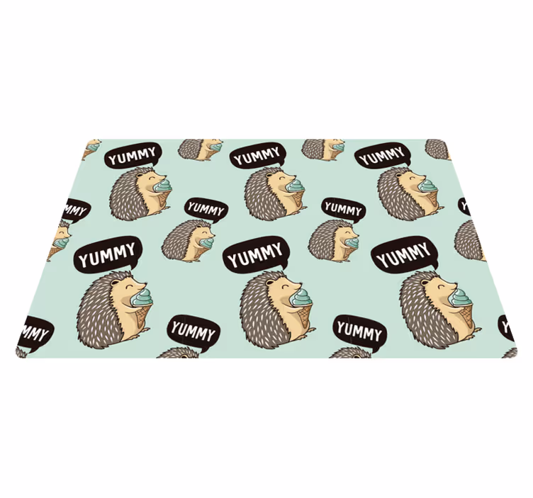 Kinder placemat gelukkige egeltje snack - TenStickers