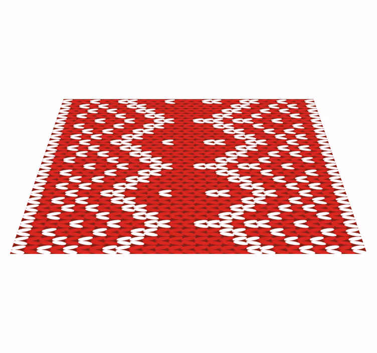 Placemat rood geometrisch patroon - TenStickers