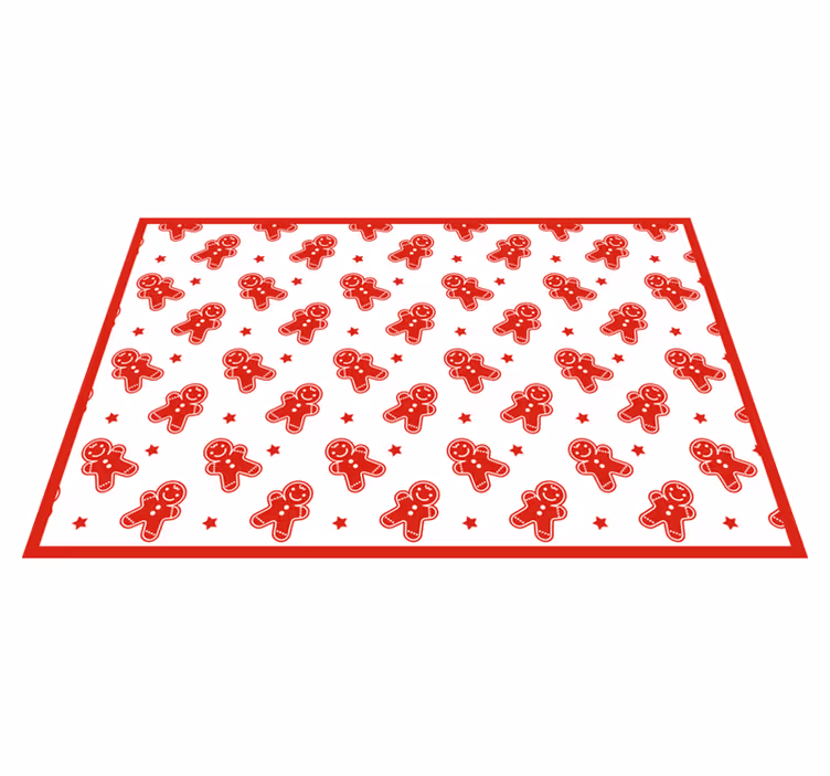 Kerstmis placemat met peperkoekfiguren patroon - TenStickers