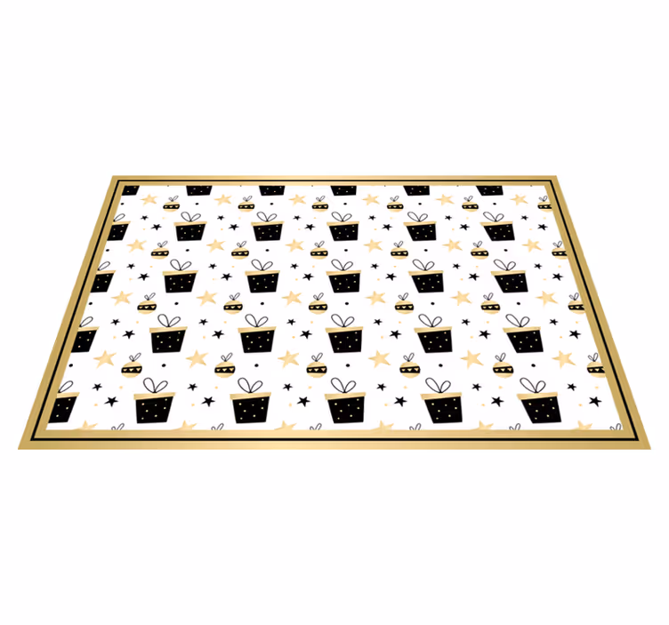 Kerstmis placemat feestelijk cadeau patroon - TenStickers