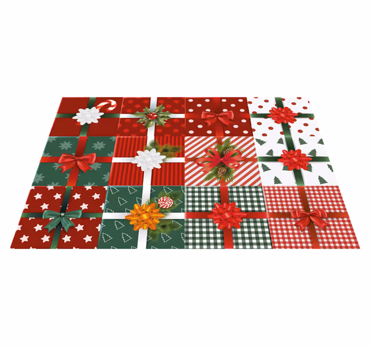 Kerstmis placemat Geschenkdozen pack - TenStickers