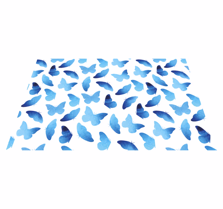 Originele placemat blauwe vlinder patroon - TenStickers