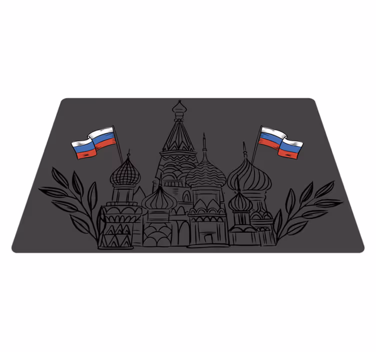 Originele placemat russische architectonische silhouetten - TenStickers