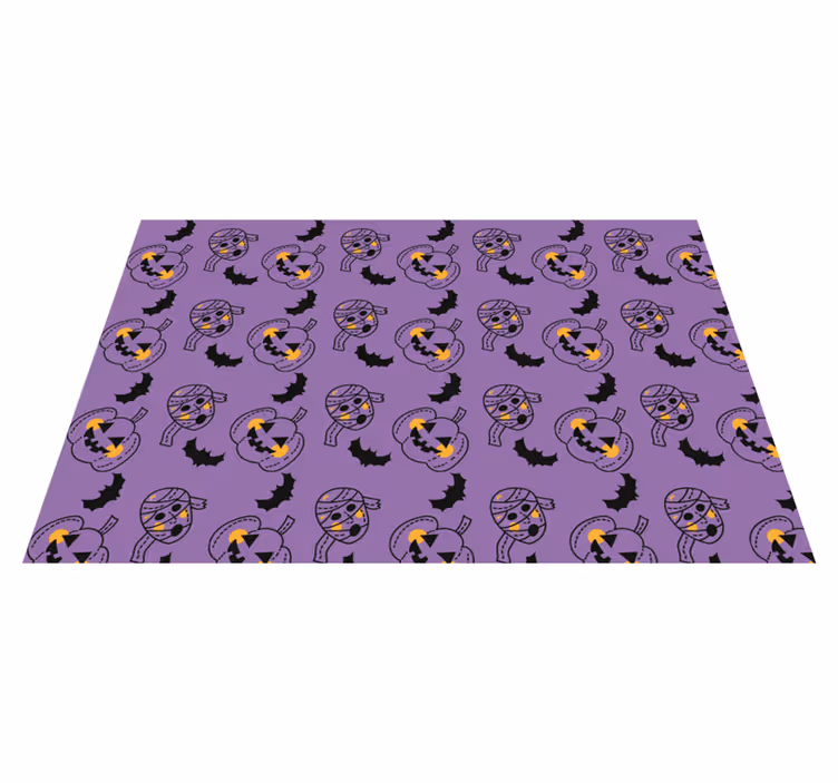 Halloween placemat speelse pompoenpatronen - TenStickers