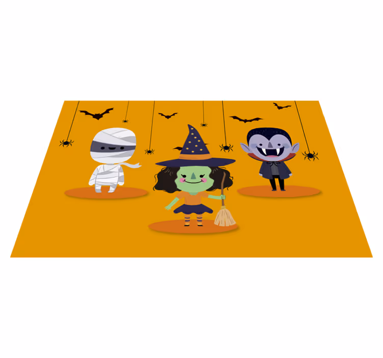 Halloween placemat fantasierijke halloween figuren - TenStickers