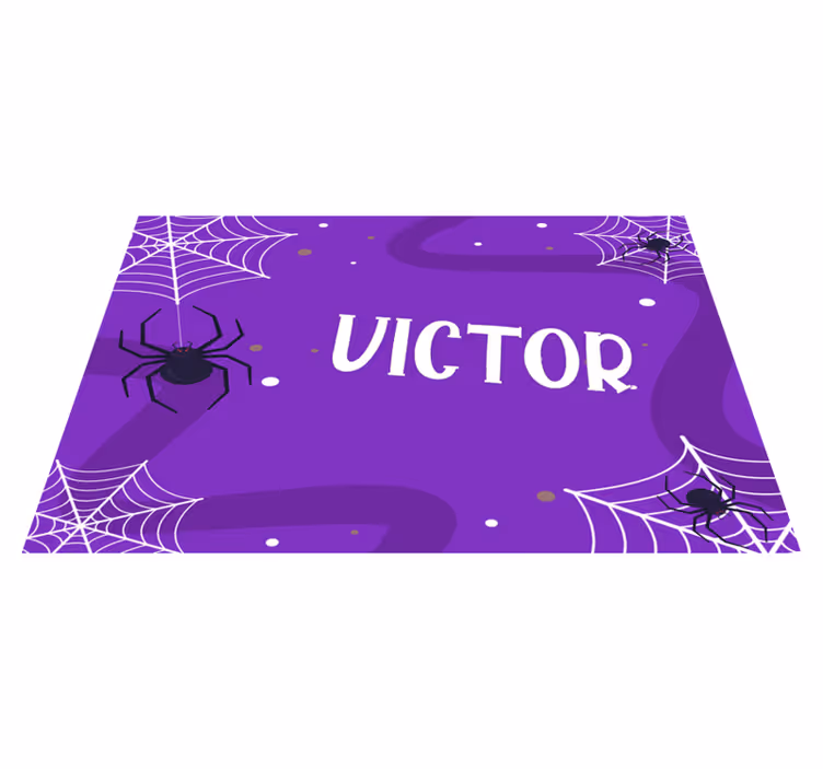 Halloween placemat spookachtige spinraggen - TenStickers