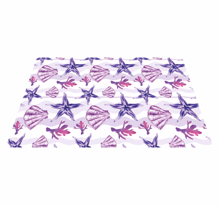 Originele placemat met schelpjespatronen - TenStickers