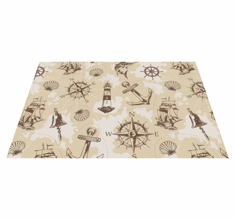 Originele placemat met nautische patronen - TenStickers