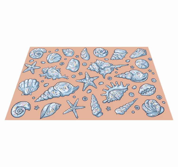 Originele placemat met schelpenpatroon presentatie - TenStickers