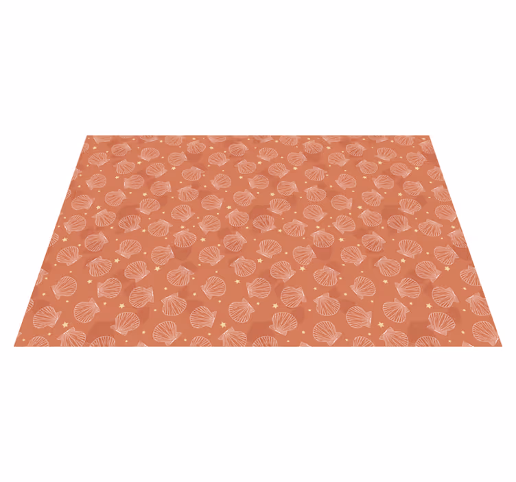 Placemat schelpenpatroon tafelblad - TenStickers