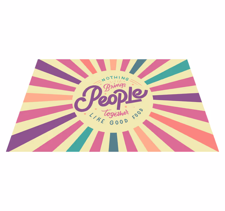 Placemat met tekst niets brengt mensen bij elkaar - TenStickers