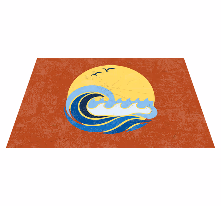Originele placemat zonsondergang golf scene - TenStickers