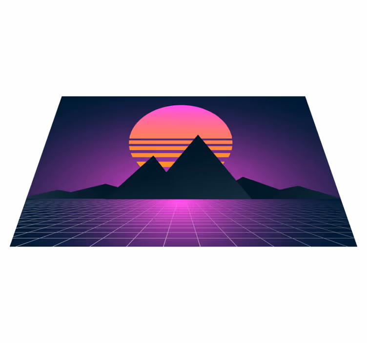 Moderne placemat geometrisch schemerlandschap - TenStickers
