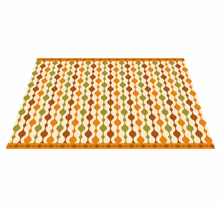 Rechthoekige placemats Gestreepte figuren uit de jaren 70 - TenStickers