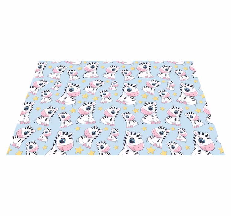 Kinder placemat met schattig zebra motief - TenStickers