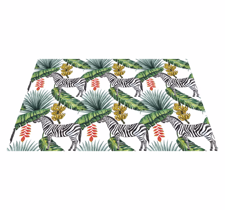 Placemat zebra bladpatroon - TenStickers