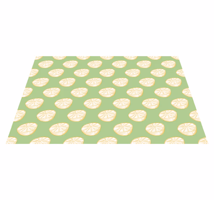 Moderne placemat met limoen plakjes patroon - TenStickers