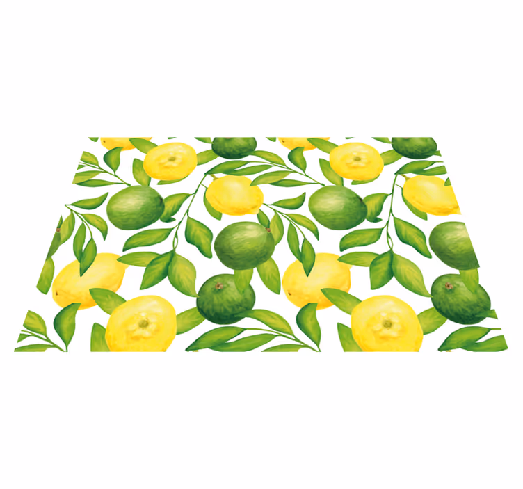 Originele placemat met een fris citruspatroon - TenStickers