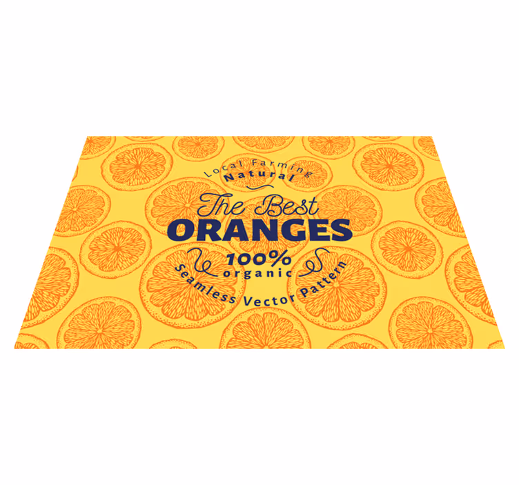 Originele placemat organisch oranje patroon - TenStickers