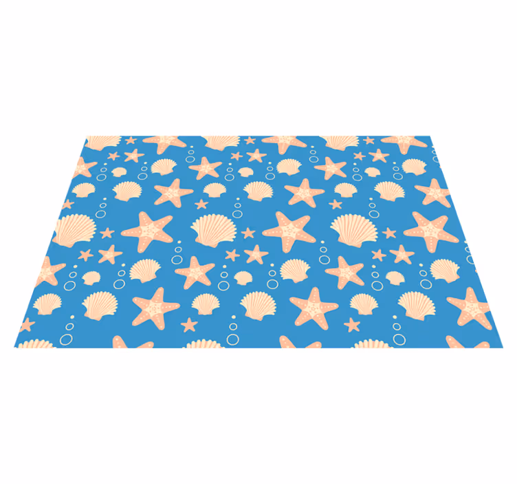 Originele placemat nautische schelp patronen - TenStickers