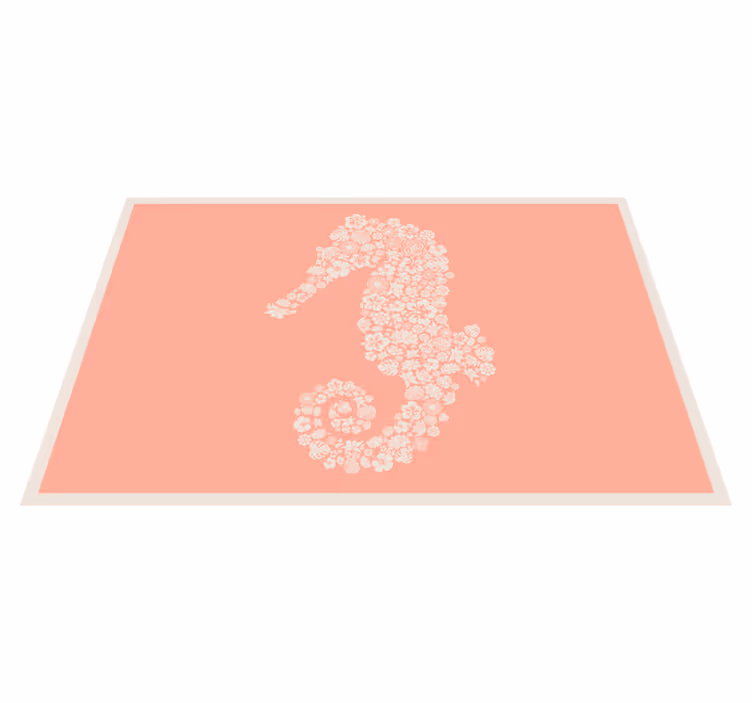 Originele placemat in bloemvorm zeepaardje - TenStickers