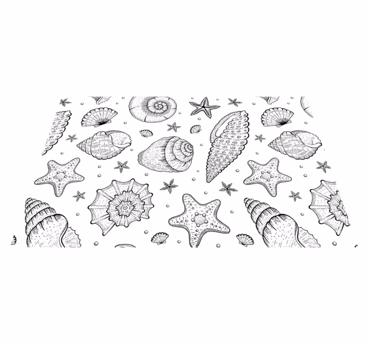 Placemat met schelpenmotief - TenStickers