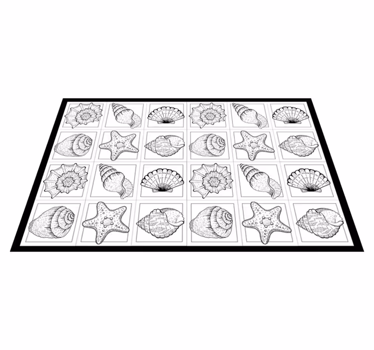Originele placemat met schelpjesmotief - TenStickers