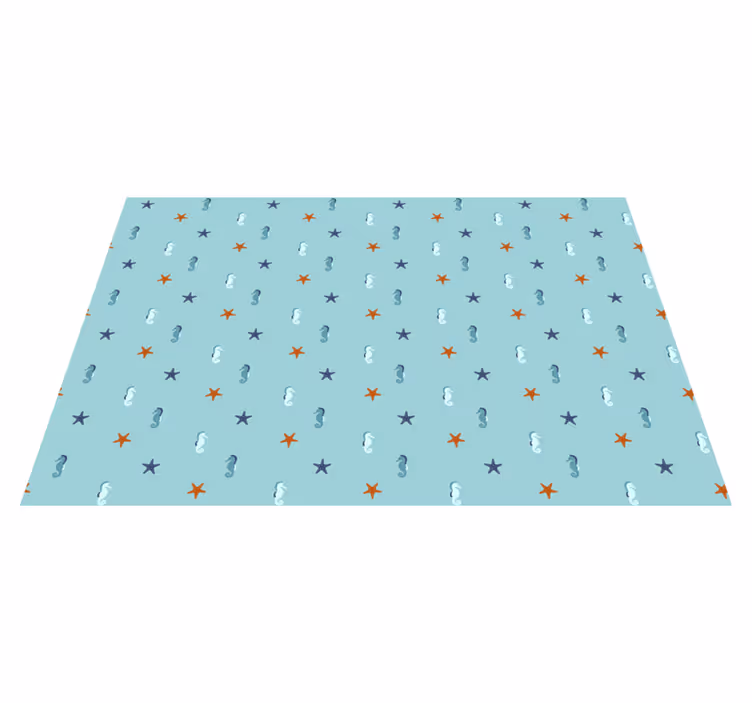 Originele placemat zeepaardje sterrenpatroon - TenStickers