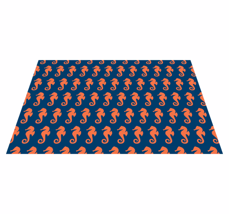 Originele placemat met zeepaardjespatroon - TenStickers