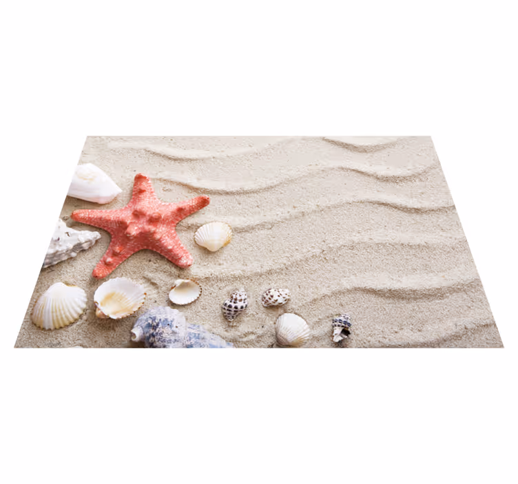 Originele placemat zeester strandscène - TenStickers