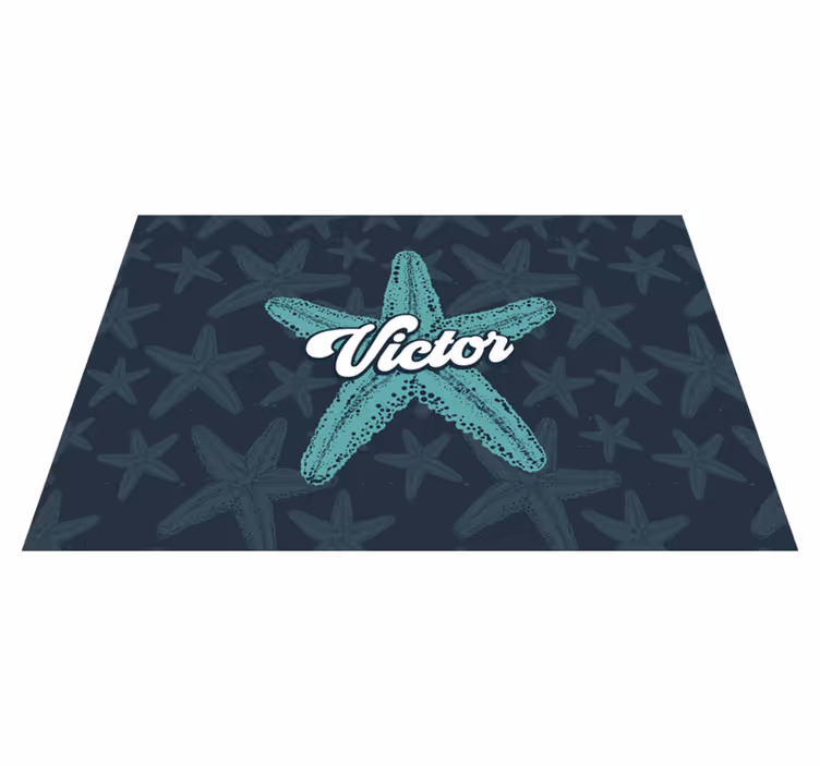 Placemat met naam sterrenvis persoonlijk accent - TenStickers