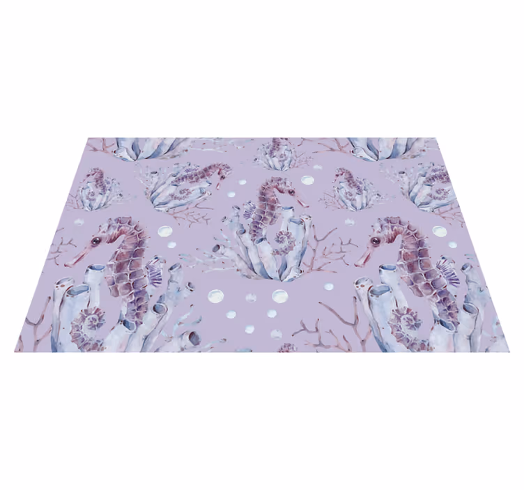 Originele placemat met zeepaardjesmotief - TenStickers